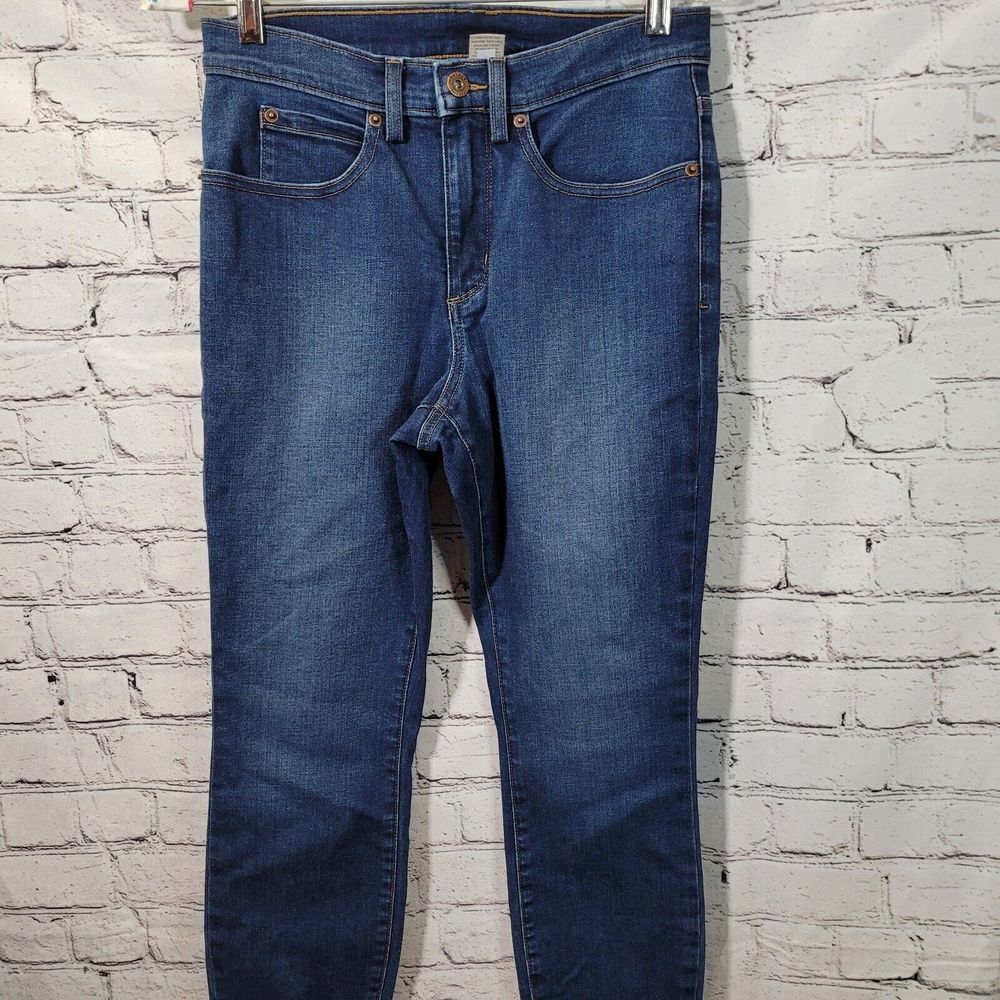 Duluth Trading Co Skinny Jeans Womens 4 Short Blue Excellent Stretch 3237-76
